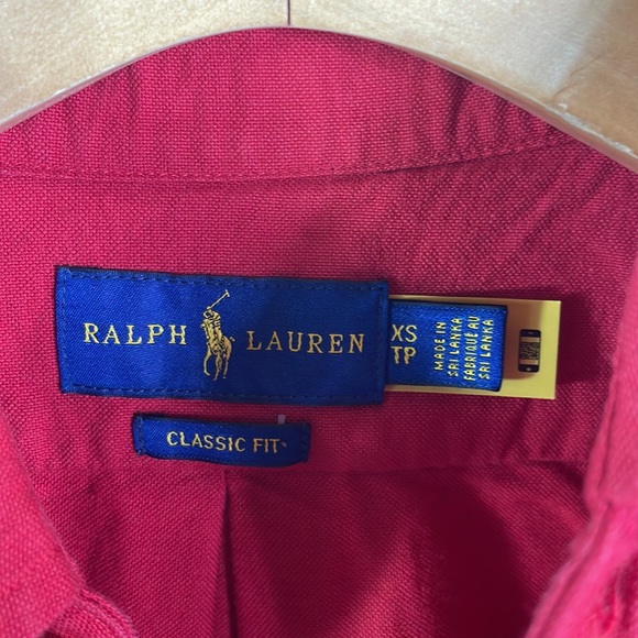Ralph Lauren, classic fit, red Oxford button down with pony - Picture 4 of 6